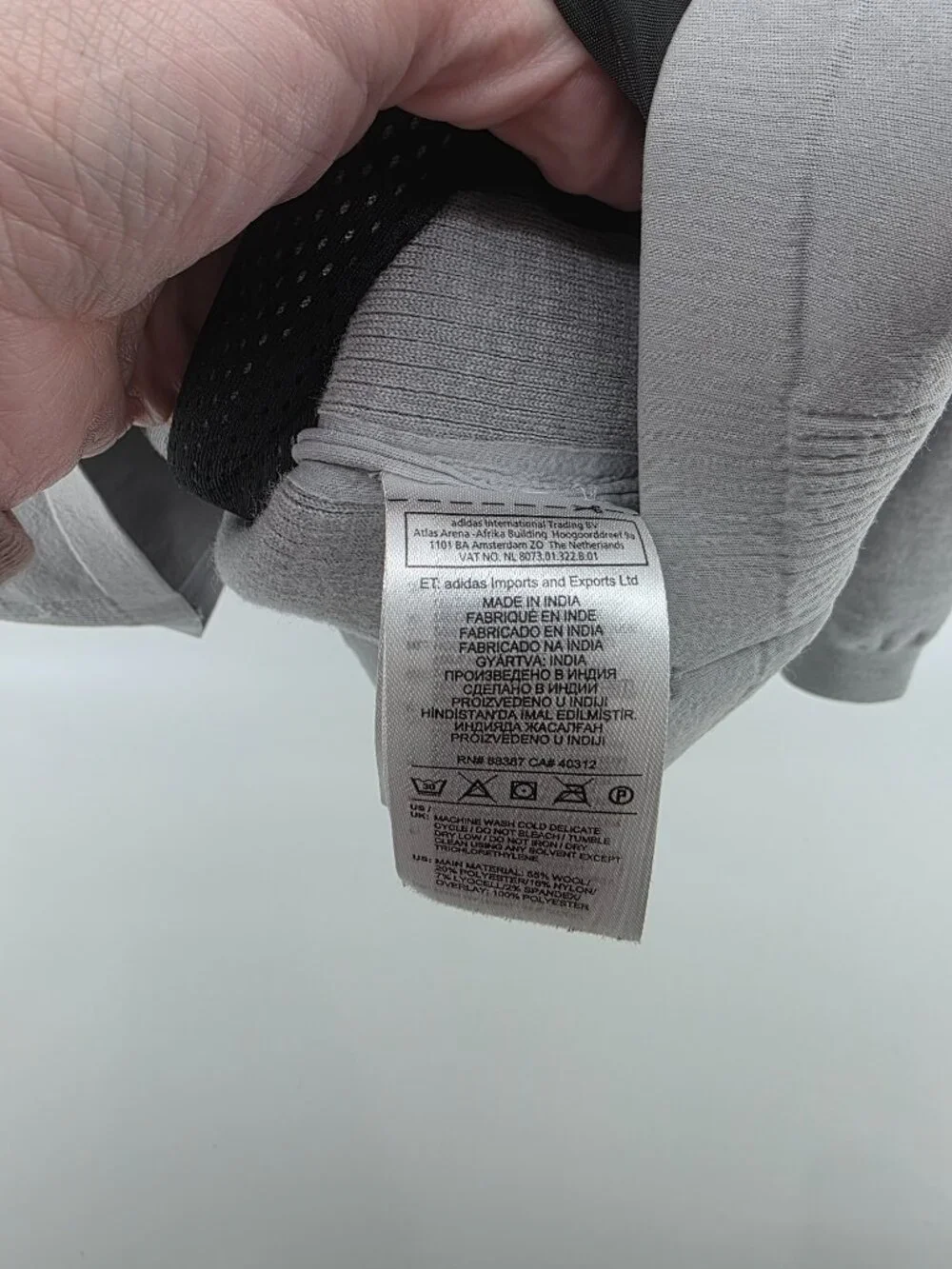 Adidas‎ Adi Pure Grey Full Zip Sweater Jacket – Men's XL – Mixed Knit